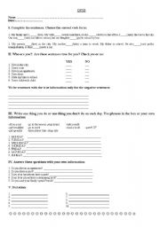 English Worksheet: Elementary Quiz