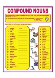 English Worksheet: COMPOUND NOUNS