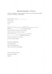 English Worksheet: Love generation