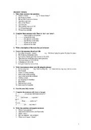 English Worksheet: Simple present/Present progressive