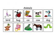 English worksheet: farm animals dictionary