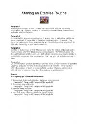 English Worksheet: reading