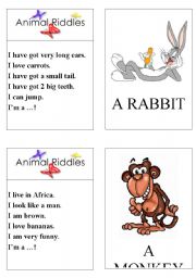 English Worksheet: chinese zodiac animal riddles PART 2