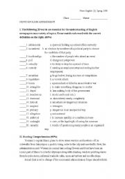 English Worksheet: News English Assessment
