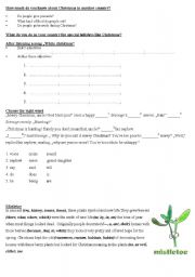 English worksheet: A printable for Christmas time.