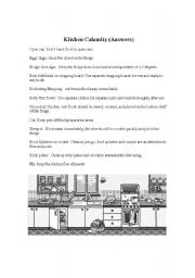 English Worksheet: Kitchen Calamity