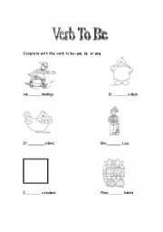 English Worksheet: Verb to be present