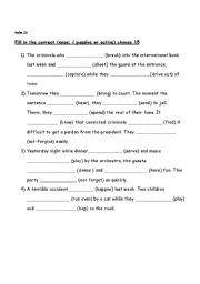 English Worksheet: passive