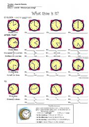 English Worksheet: What time is it?