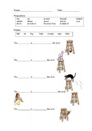 Preposition Worksheet