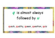 English Worksheet: Spelling Rule (1) q