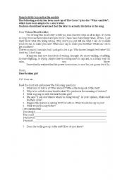 English Worksheet: What can I do