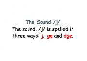 English Worksheet: Spelling rule (3) the sound /j/