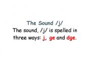 English worksheet: Spelling rule (3) the sound /j/