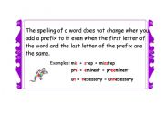 English worksheet: Spelling rule - prefix