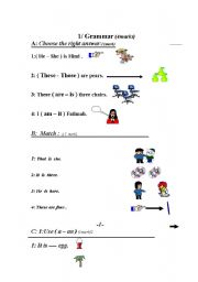 English worksheet: grammar test