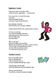 English Worksheet: Classroom Language