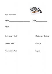 English worksheet: Rock Match