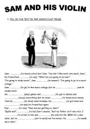 English Worksheet: SIMPLE PAST STORY GAP FILL (PART 2)