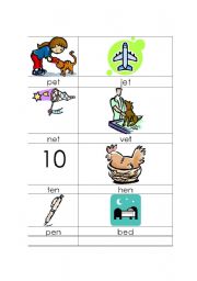 English Worksheet: Short e words