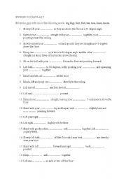 English Worksheet: Fitness - leg, foot, toe, knee