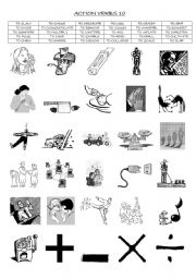 English Worksheet: ACTION VERBS FOR INTERMEDIATE STUDENTS (PART 2)