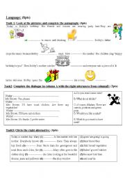 English Worksheet: Grammar test