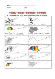 English Worksheet: Demonstrative Pronouns