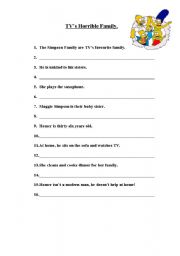 English Worksheet: crazy dictation