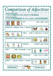 English Worksheet: COMPARISON OF ADJECTIVES