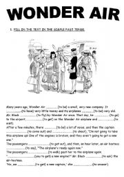 English Worksheet: SIMPLE PAST STORY GAP FILL (PART 5)