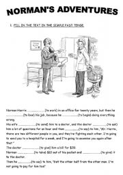 English Worksheet: SIMPLE PAST STORY GAP FILL (PART 6)