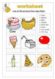 English Worksheet: write the name of the object