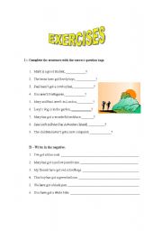 English worksheet: Exercises