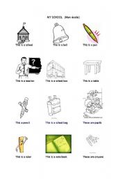 English Worksheet: my school