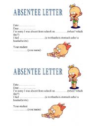 Absentee letter