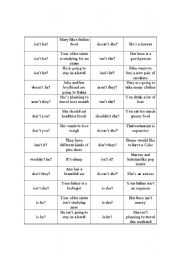 English Worksheet: Tag domino