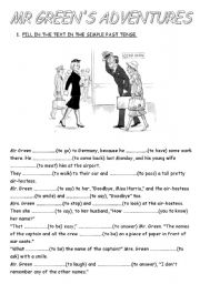 English Worksheet: SIMPLE PAST STORY GAP FILL (PART 7)