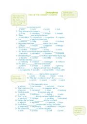 English Worksheet: Derivatives-Word Building