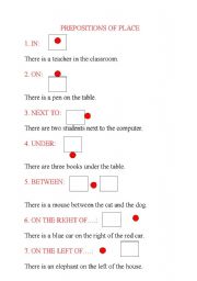 prepositions of place