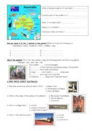 English Worksheet: AUSTRALIA