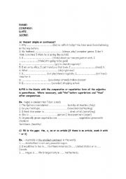 English Worksheet: test present perfect and more