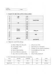 English worksheet: Revising Exercise