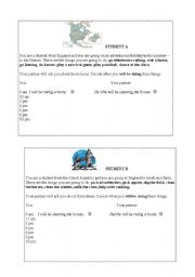 English Worksheet: Summer vacation 