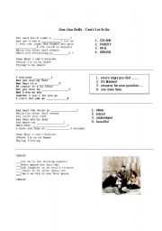 English worksheet: Goo goo dolls activity song
