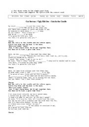 English worksheet: Cats in the cradle
