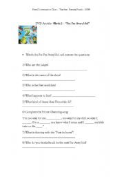 English Worksheet: Shrek 2 - Far Far Away Idol