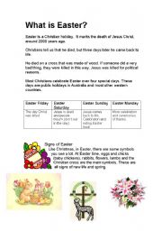 English Worksheet: What is Easter?