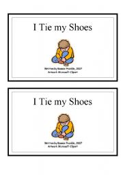 English Worksheet: I Tie My Shoes - cover