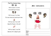 English Worksheet: My senses